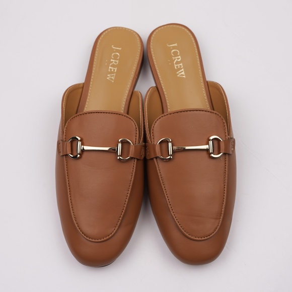 New JCREW Size 7.5 Slip on Mules in Cedar Wood $118 CE500 - Picture 4 of 6